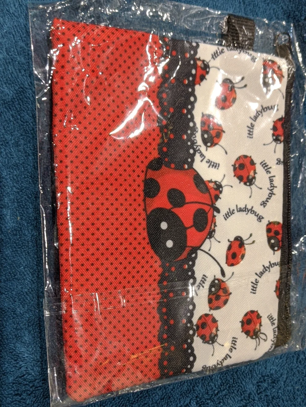 Kids Red Ladybug Zip Wallet - Cute Little Ladybug Design